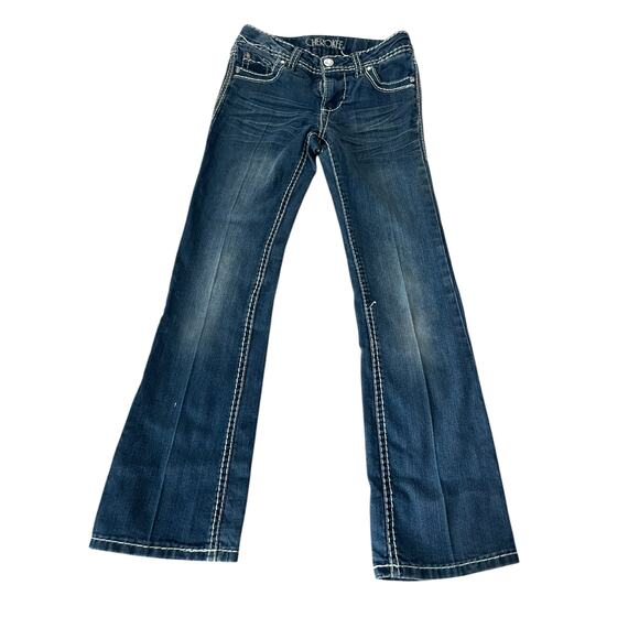 Cherokee Medium Wash Blue Denim Bootcut Boot Cut Jeans Women's Size 8 - Picture 1 of 5